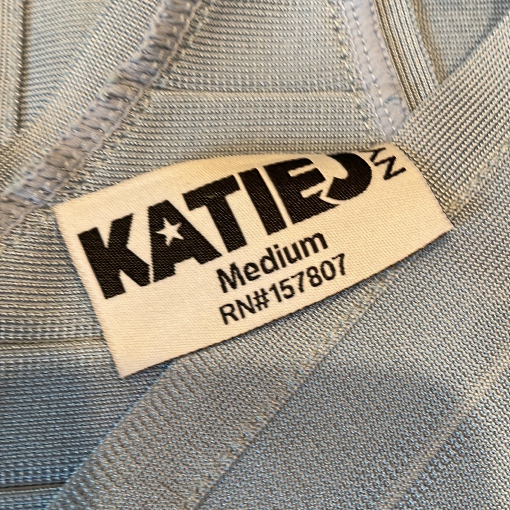 Katie J NYC Light Blue Bandage Dress - Picture 3 of 3